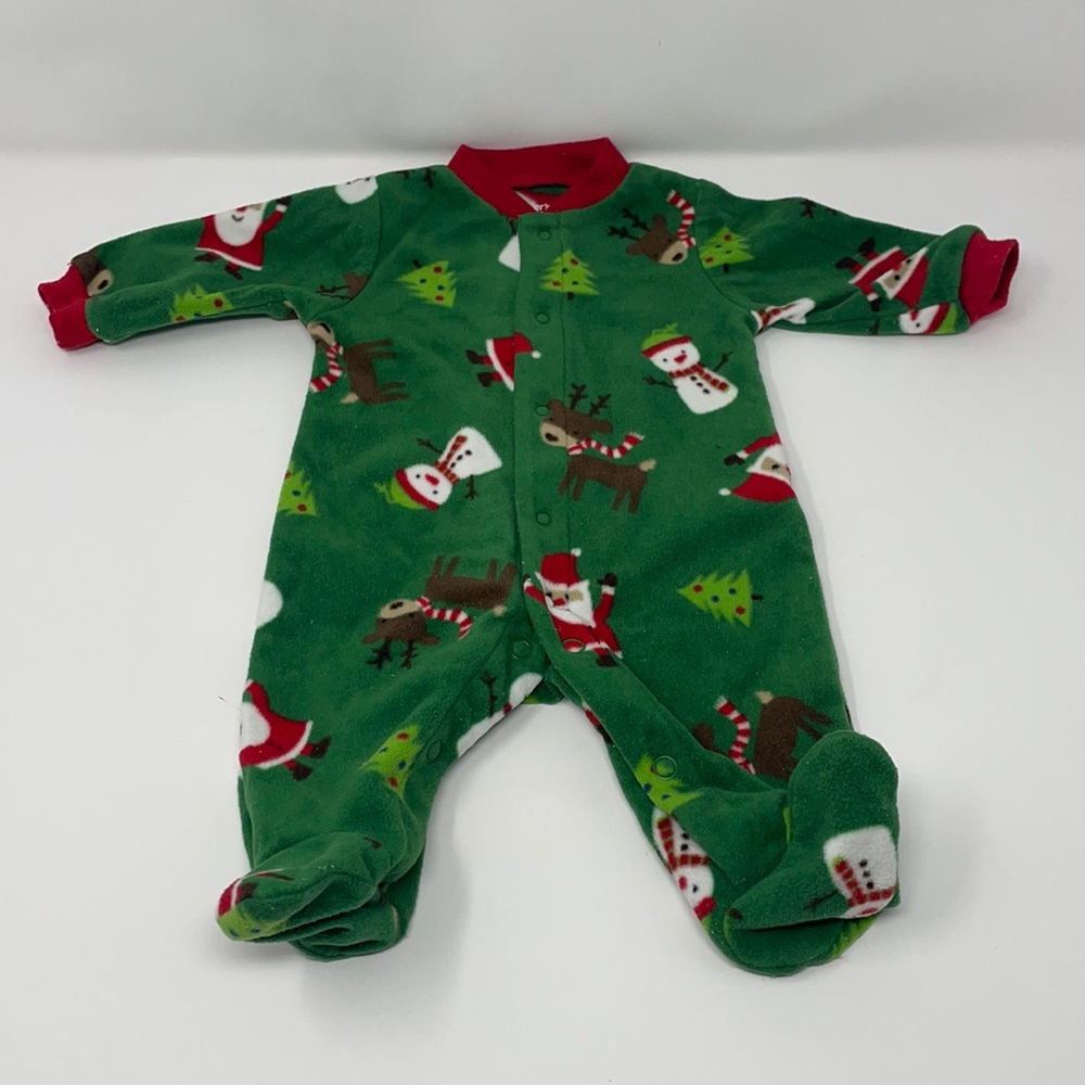 NWOT Christmas Newborn Fleece Jammies